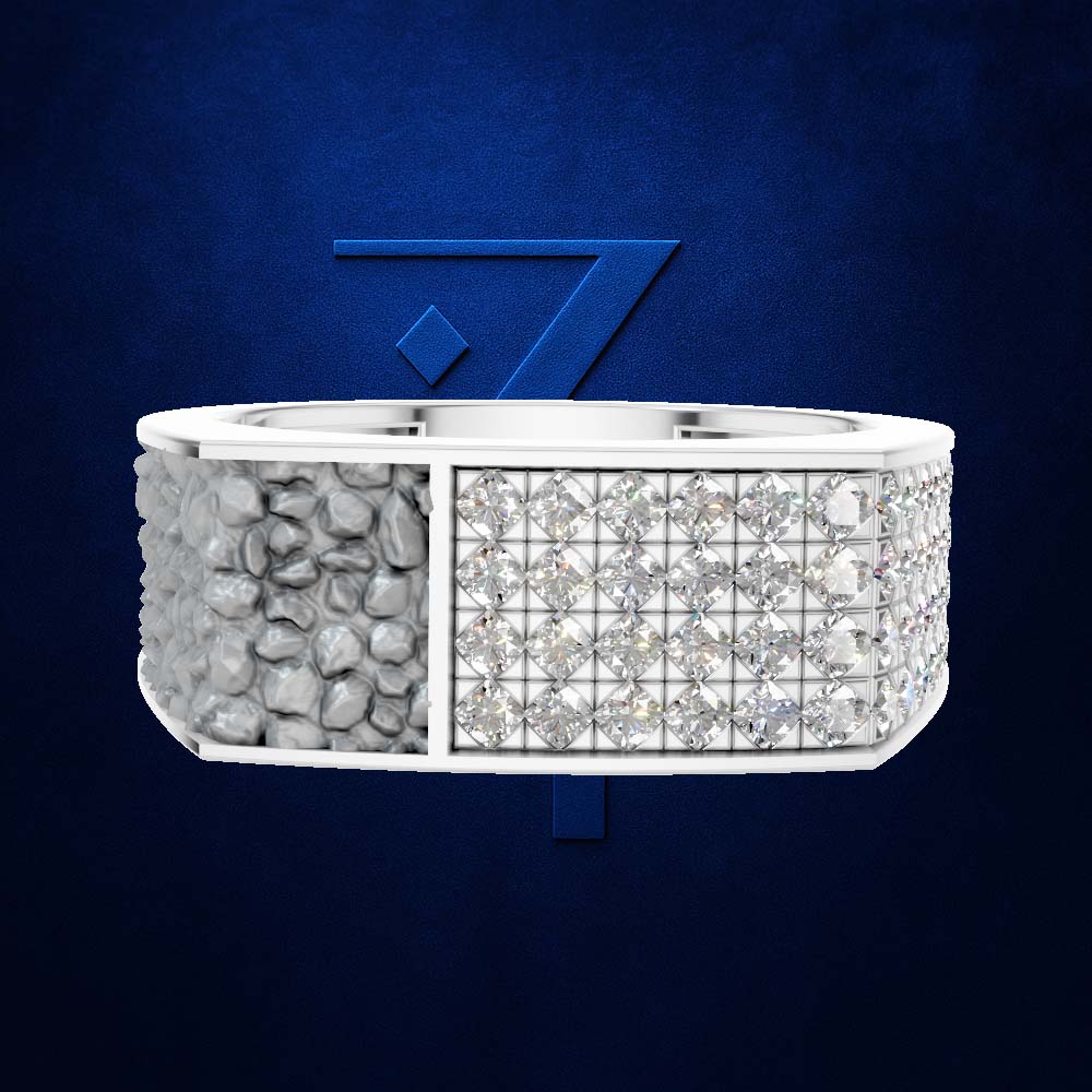 Mens Pave Laboratory Grown Diamond Ring