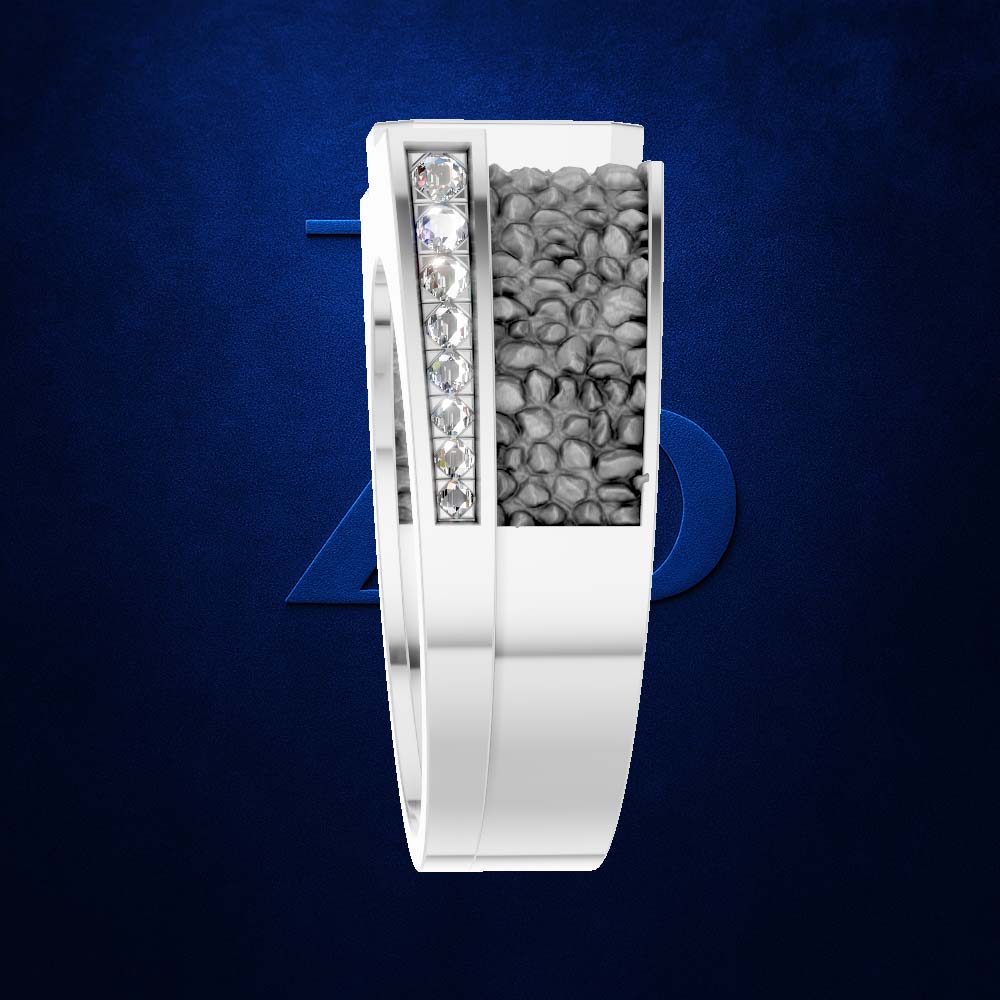 Emerald Cut Lab Grown Diamond Mens Ring