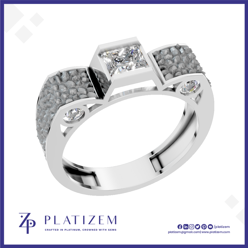 Princess Cut Laboratory Grown Diamond Wedding Ring
