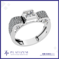 Princess Cut Laboratory Grown Diamond Wedding Ring