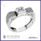 Princess Cut Laboratory Grown Diamond Wedding Ring