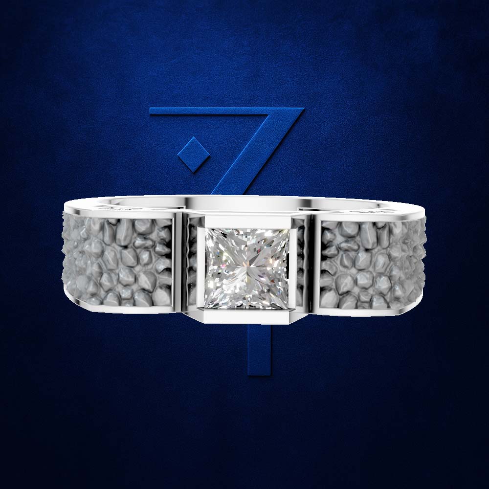 Princess Cut Laboratory Grown Diamond Wedding Ring