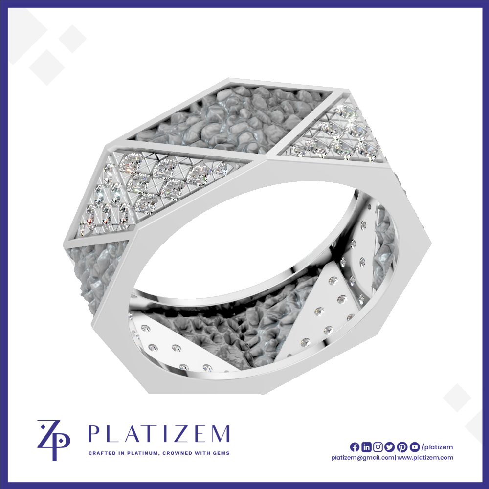 Round Pave Laboratory Grown Diamond Wedding Band