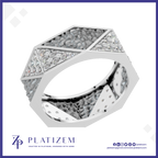 Round Pave Laboratory Grown Diamond Wedding Band