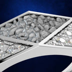 Round Pave Laboratory Grown Diamond Wedding Band