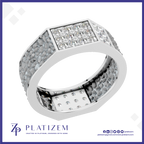Pave Set Lab Grown Diamond Wedding Band