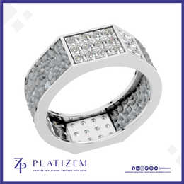 Pave Set Lab Grown Diamond Wedding Band