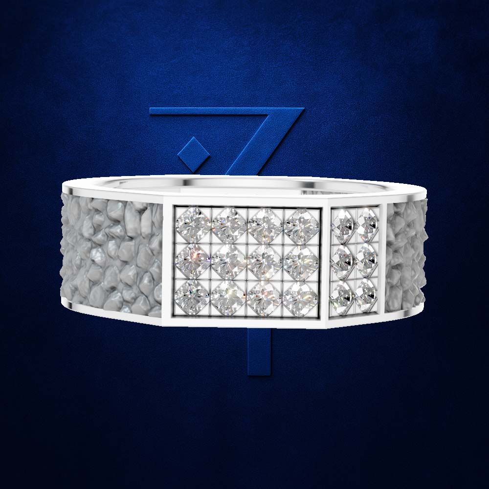 Pave Set Lab Grown Diamond Wedding Band