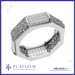 Platinum Lab Grown Diamond Wedding Band