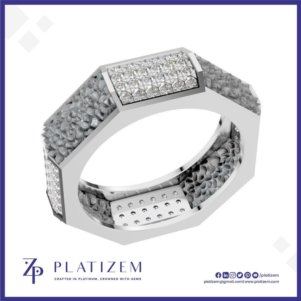 Platinum Lab Grown Diamond Wedding Band