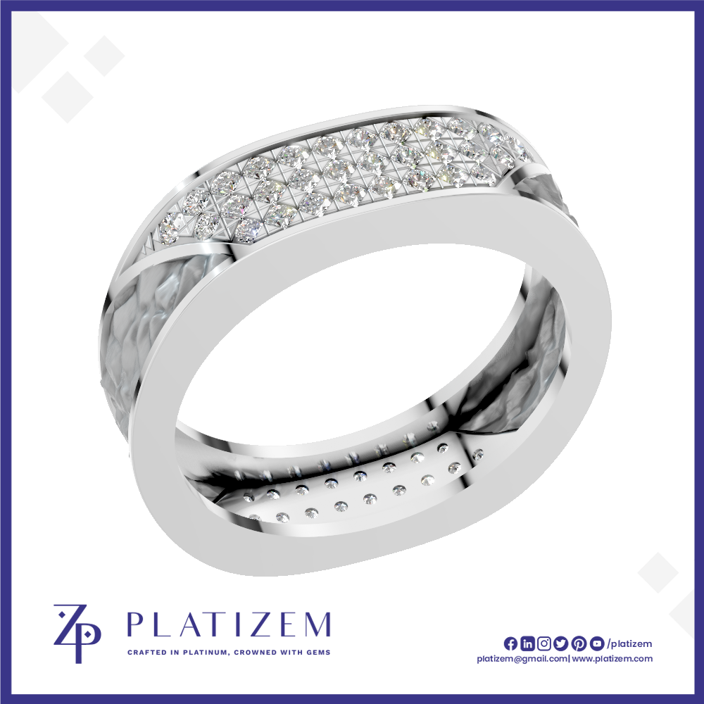 Laboratory Grown Diamond Cluster Wedding Band