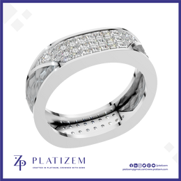 Lab Grown Diamond Cluster Wedding Band