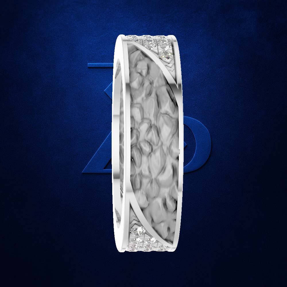Laboratory Grown Diamond Cluster Wedding Band