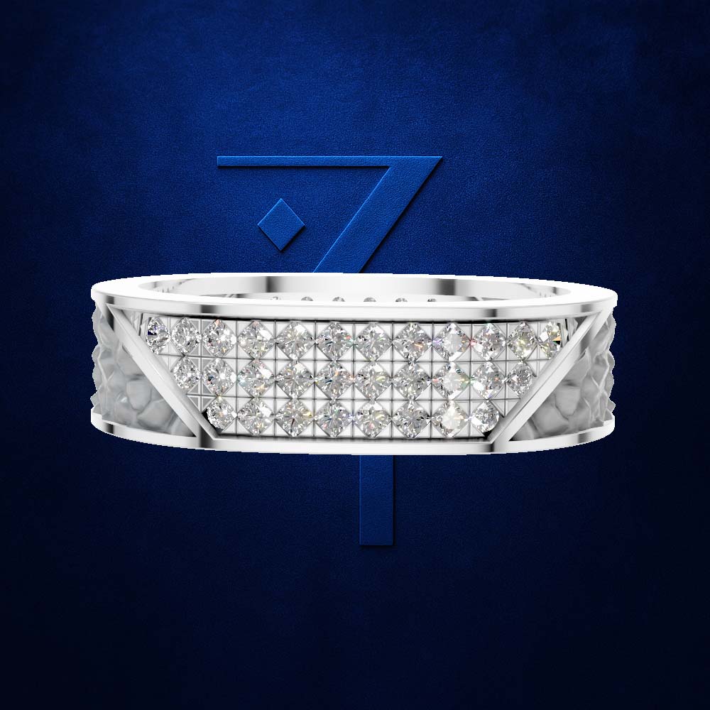 Laboratory Grown Diamond Cluster Wedding Band