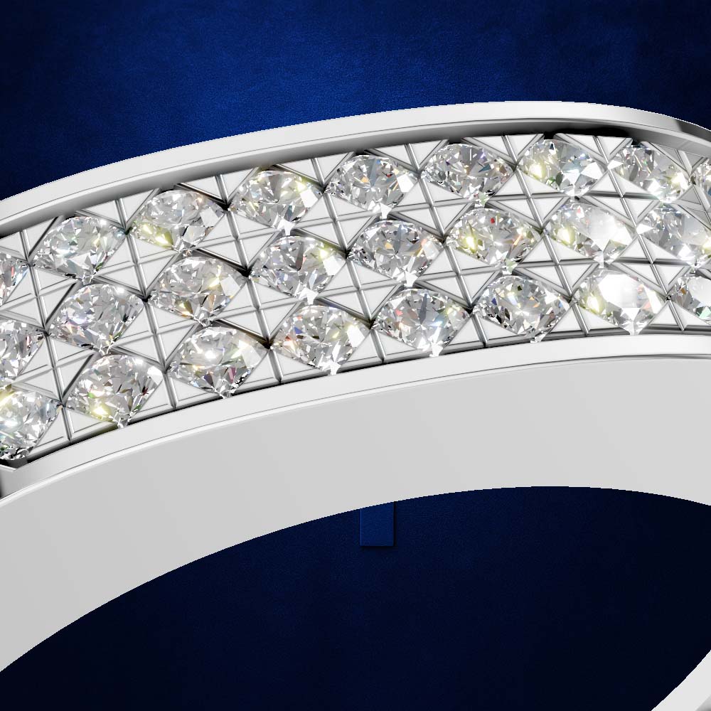Laboratory Grown Diamond Cluster Wedding Band