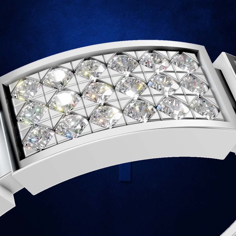 Round Lab Grown Diamond Wedding Band