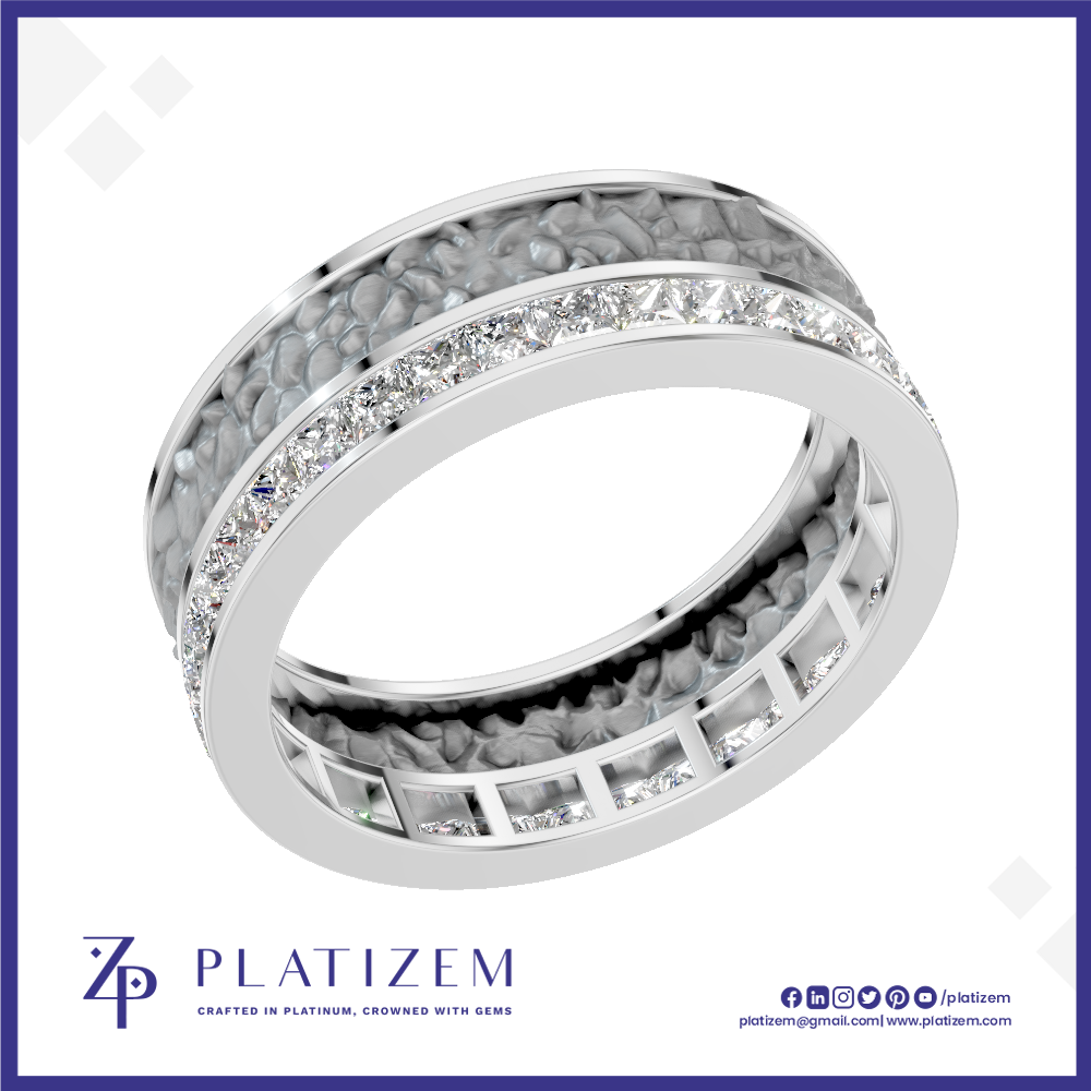 Princess Cut Laboratory Grown Diamond Eternity Band