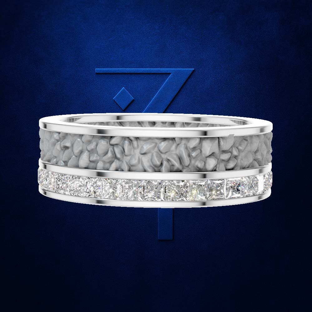 Princess Cut Laboratory Grown Diamond Eternity Band