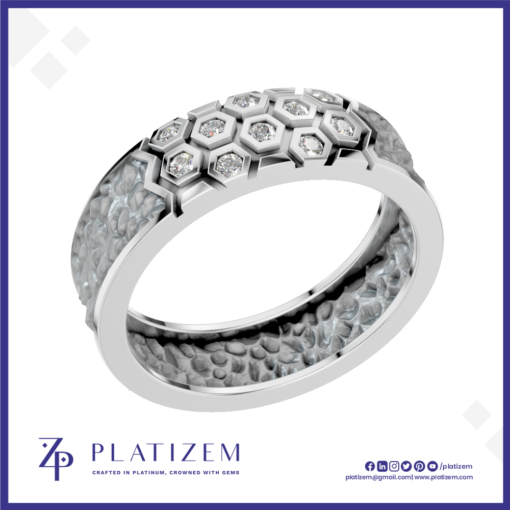 Mens Laboratory Grown Diamond Wedding Band