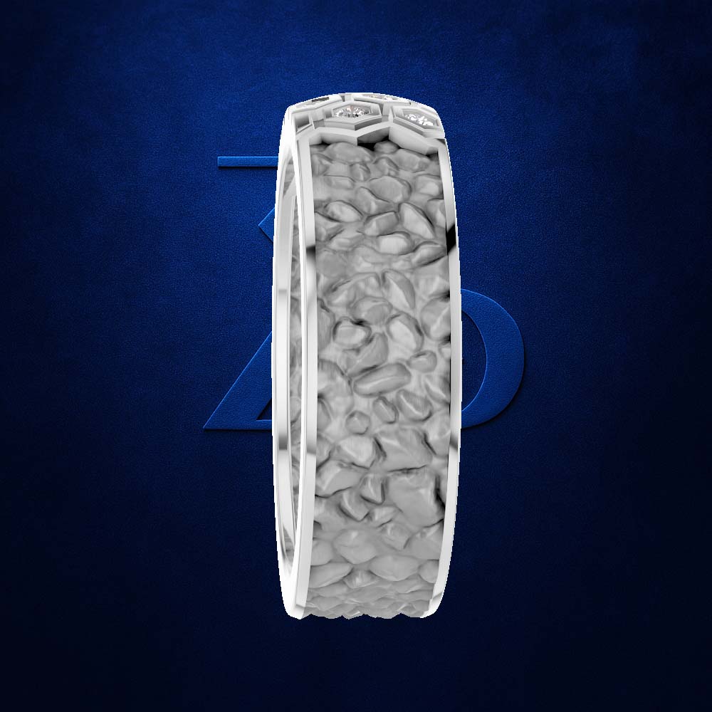 Mens Laboratory Grown Diamond Wedding Band