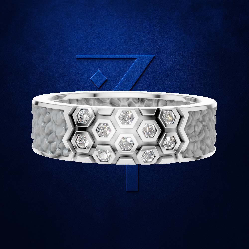 Mens Laboratory Grown Diamond Wedding Band