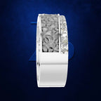 Rock Textured Lab Grown Diamond Wedding Band