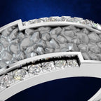 Rock Textured Lab Grown Diamond Wedding Band