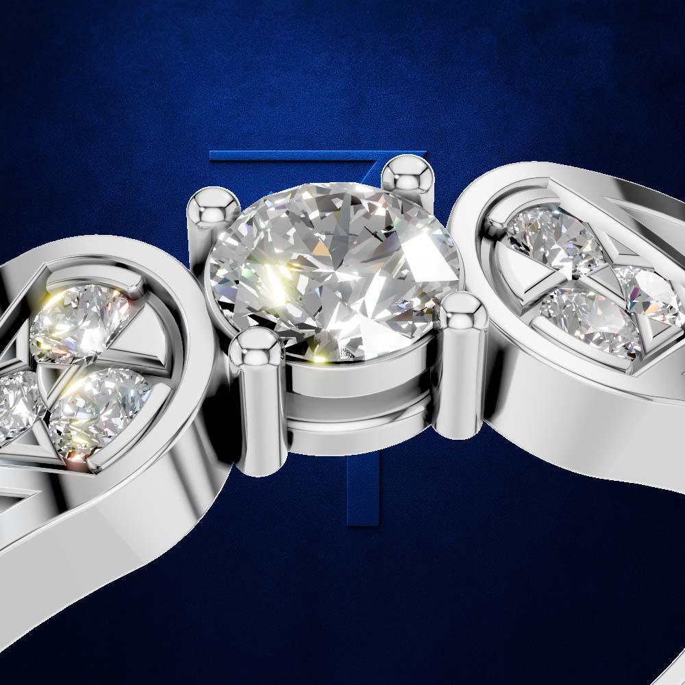 Round Lab Grown Diamond Engagement Ring