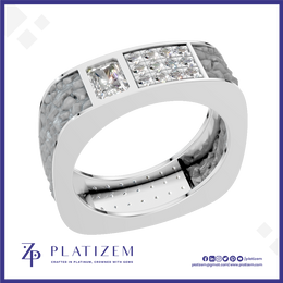 Lab Created Emerald Cut Diamond Ring