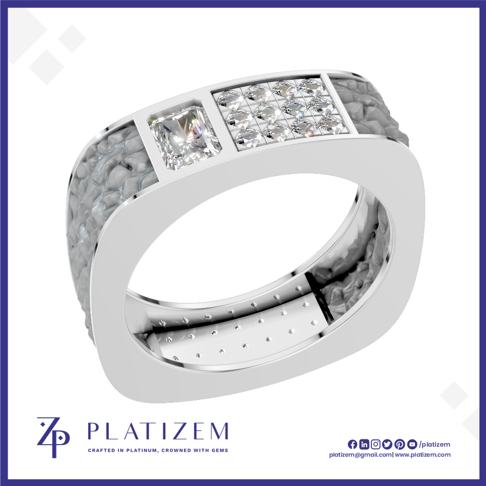 Laboratory Created Emerald Cut Diamond Ring
