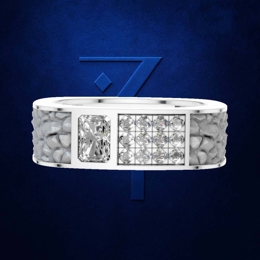 Laboratory Created Emerald Cut Diamond Ring