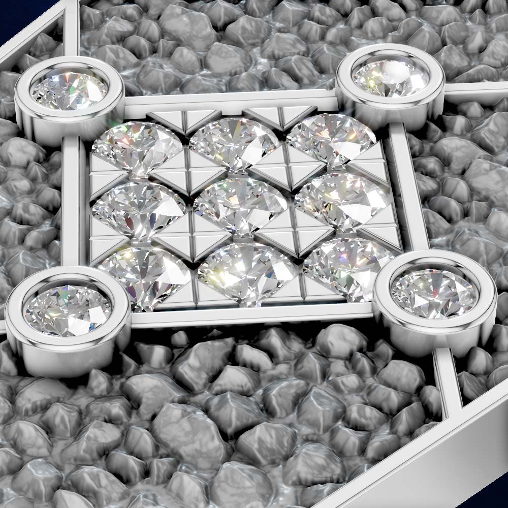 Laboratory Grown Diamond Pendant Necklace Men