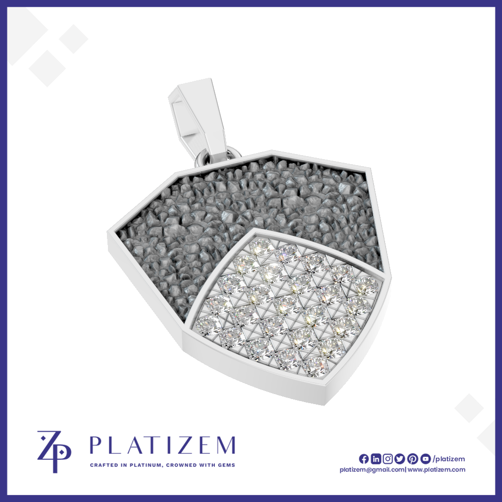 Mens Shield Cut Diamond Pendant Elegant And Sophisticated Mens Jewelry with Brilliance