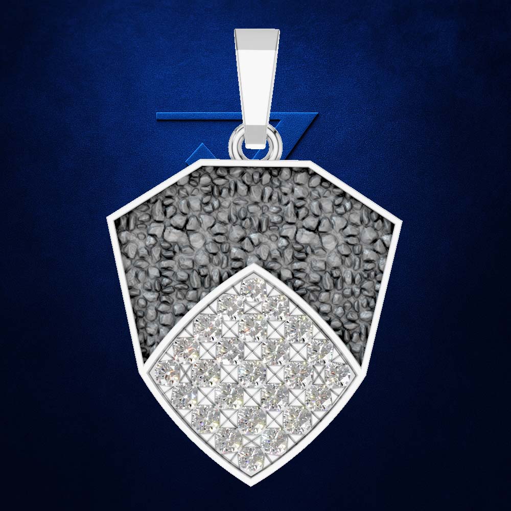 Mens Shield Cut Diamond Pendant Elegant And Sophisticated Mens Jewelry with Brilliance