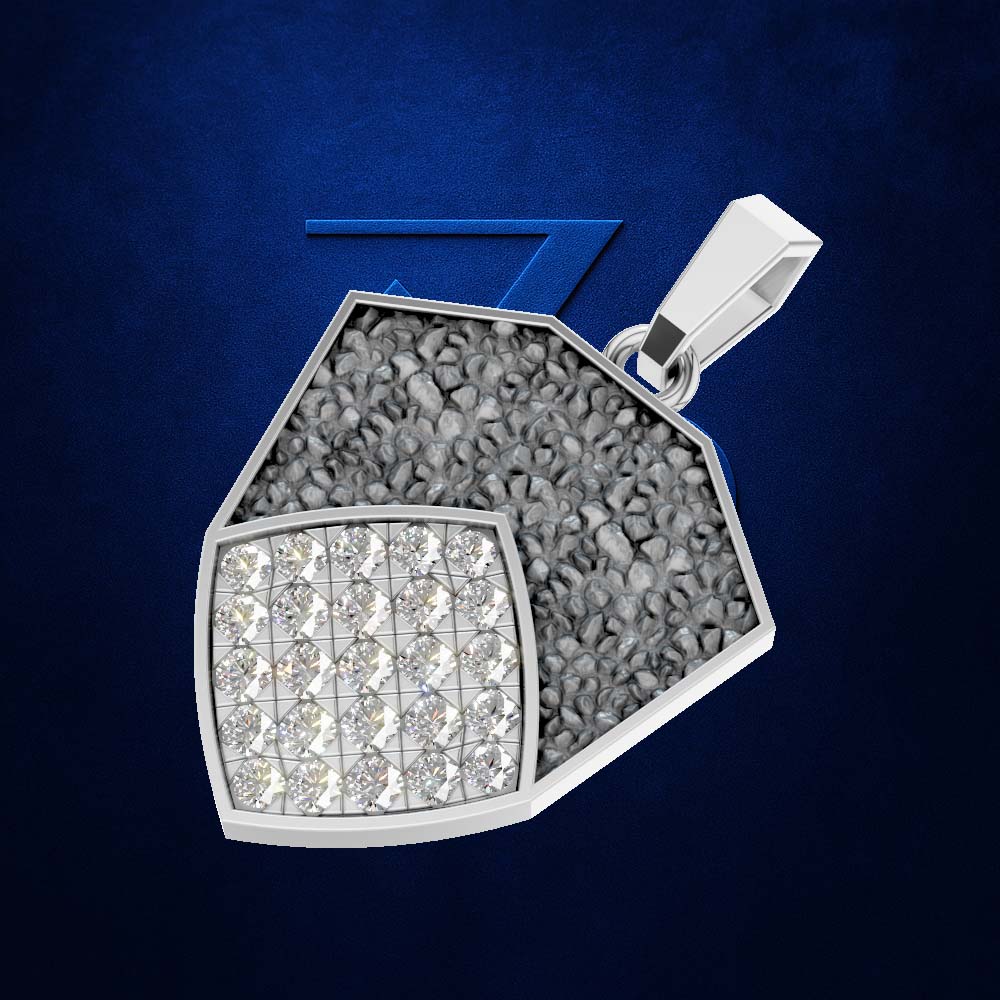 Mens Shield Cut Diamond Pendant Elegant And Sophisticated Mens Jewelry with Brilliance