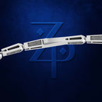 Textured Bar Link Chain Necklace for Men with Box Clasp