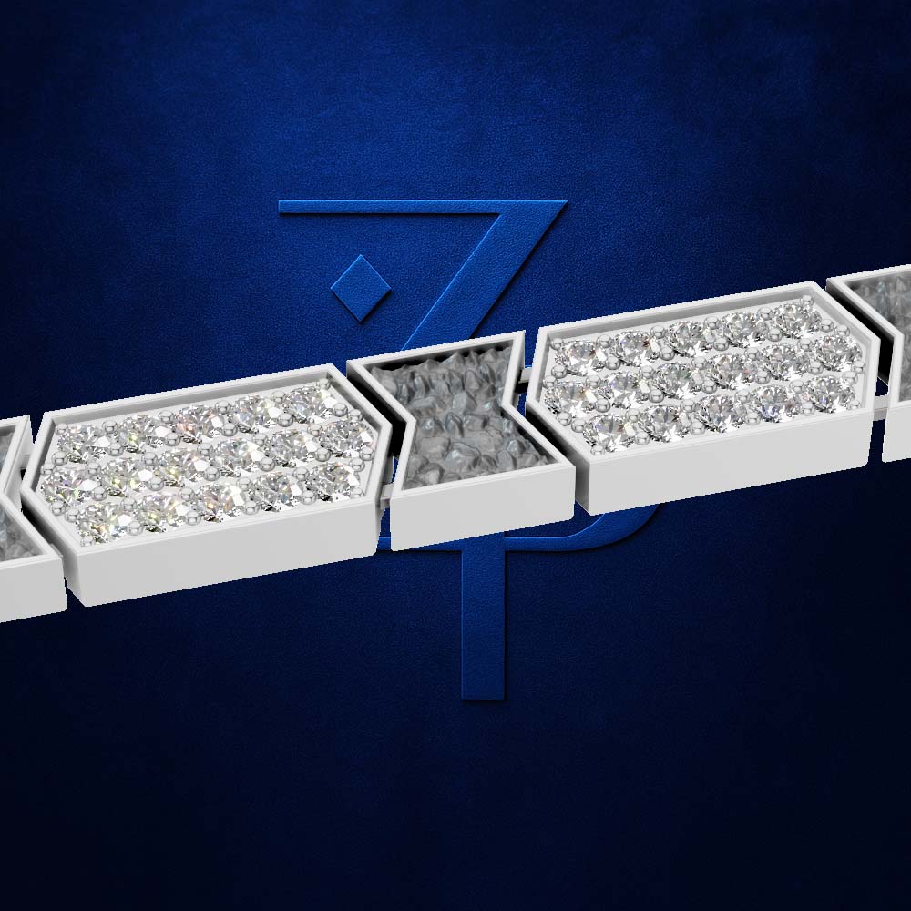 Luxury Laboratory Grown Diamond Link Bracelet Designer Silver Gold Fine Jewelry for Women