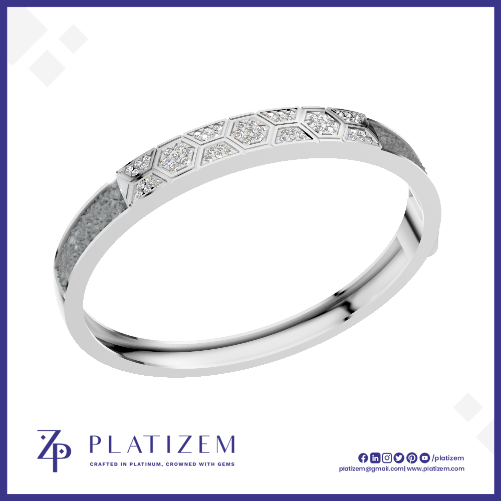 Elegant Laboratory Grown Diamond Bangle Bracelet Designer Silver Gold Fine Jewelry for Women