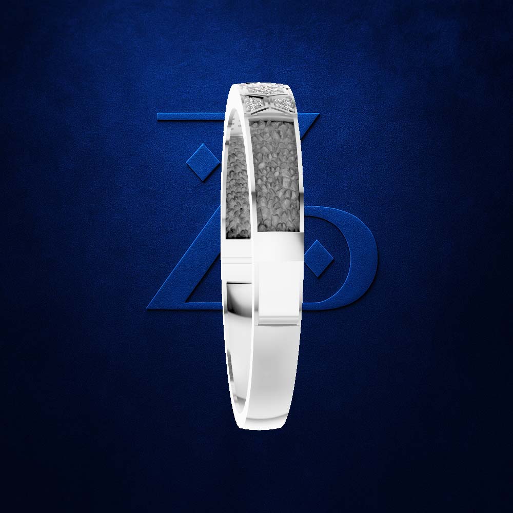 Elegant Laboratory Grown Diamond Bangle Bracelet Designer Silver Gold Fine Jewelry for Women