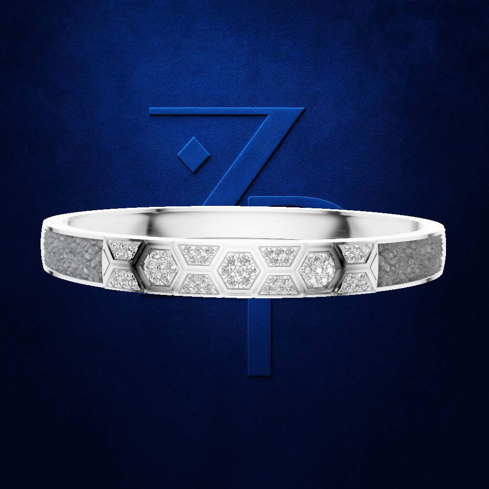 Elegant Laboratory Grown Diamond Bangle Bracelet Designer Silver Gold Fine Jewelry for Women