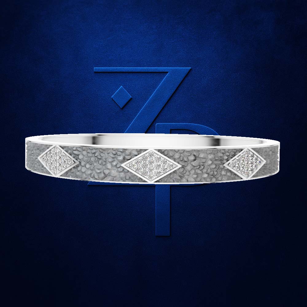 Modern Diamond Bangle for Women Minimalist Gold Silver Fine Jewelry Design