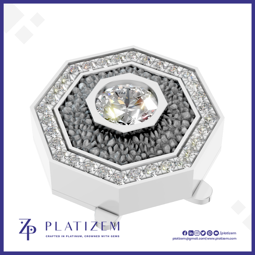 Round Solitaire Halo Lab Grown Diamond Button Fine Jewelry Connector Charm