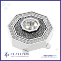 Round Solitaire Halo Lab Grown Diamond Button Fine Jewelry Connector Charm