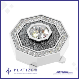 Round Solitaire Halo Lab Grown Diamond Button Fine Jewelry Connector Charm