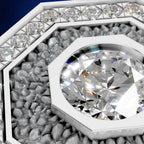 Round Solitaire Halo Lab Grown Diamond Button Fine Jewelry Connector Charm