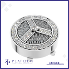 Branded Lab Grown Diamond Button Premium Fine Jewelry Connector Charm