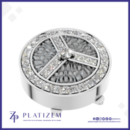 Branded Lab Grown Diamond Button Premium Fine Jewelry Connector Charm