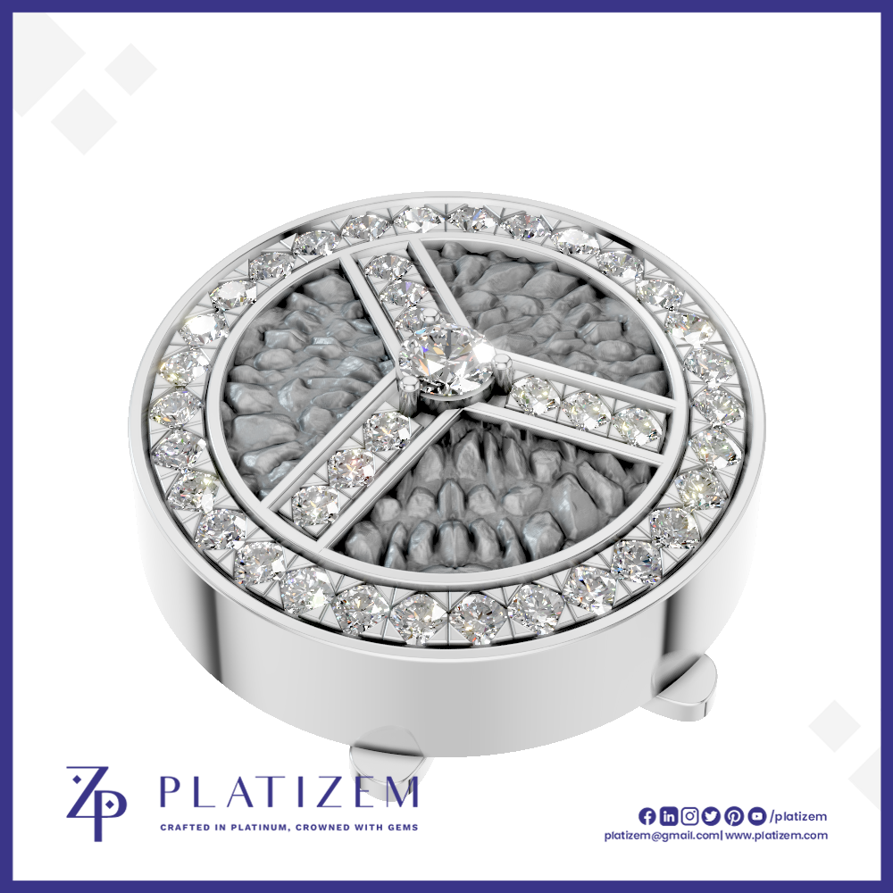 Branded Lab Grown Diamond Button Premium Fine Jewelry Connector Charm