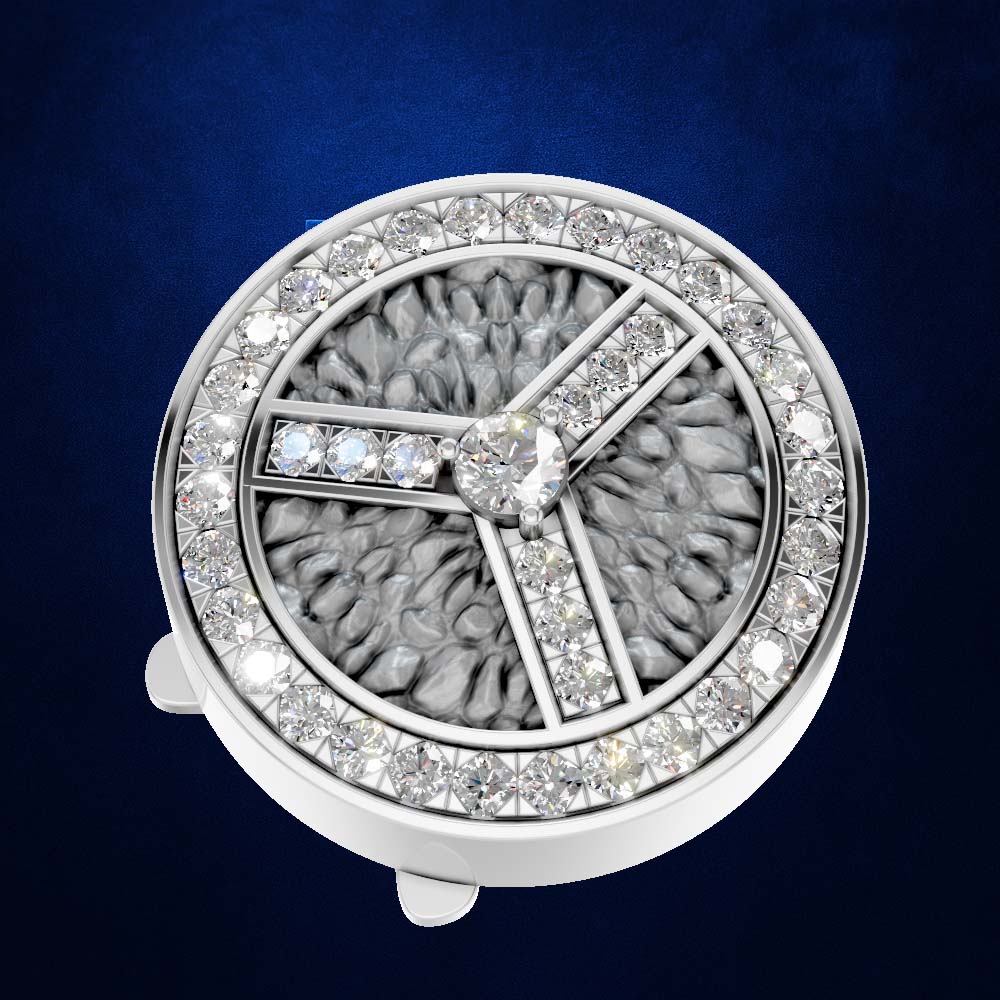 Branded Lab Grown Diamond Button Premium Fine Jewelry Connector Charm
