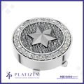 Star Symbol Lab Grown Diamond Button Trendy Fine Jewelry for Women